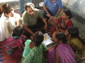 The pilot of an economic development experiment in Bihar, India, with Tauhid Rahman (center) (Photo: Ashutosh Kumar) The pilot of an economic development experiment in Bihar, India, with Tauhid Rahman (center) (Photo: Ashutosh Kumar)